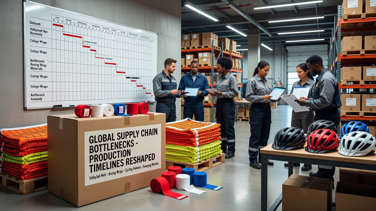 Supply chain disruptions affecting sports equipment manufacturing in emerging markets
