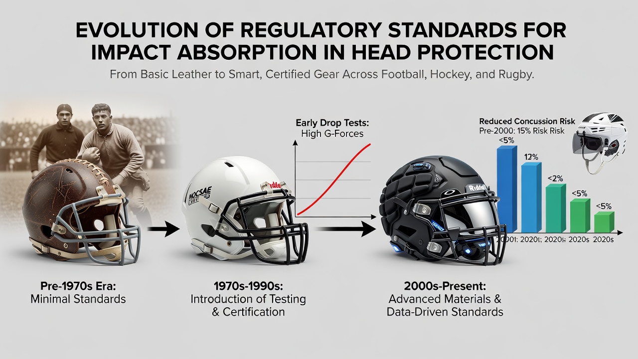 Comparison of impact absorption testing methods used in winter sports helmets and equestrian headgear