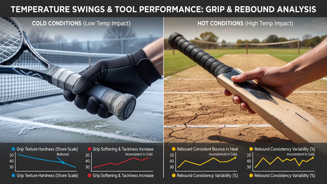 Alpine and field sports equipment under temperature stress